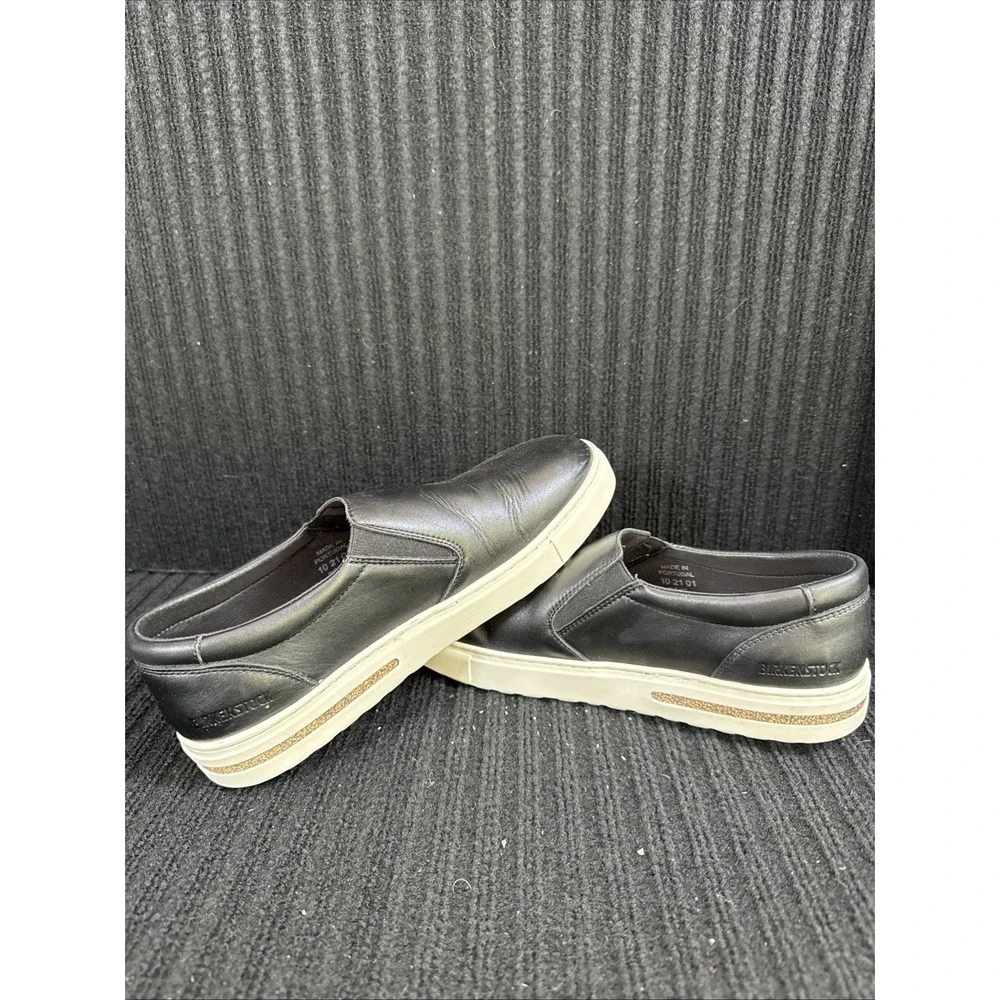 Birkenstock Oswego Black Leather Slip On Shoes EU 39 8–8.5 Comfort Sneaker